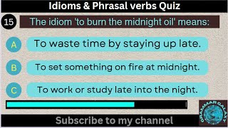 20 IDIOMS AND PHRASAL VERBS QUIZ  Learn to Use this while speaking  GrammarGalaxy [upl. by Sirromaj]