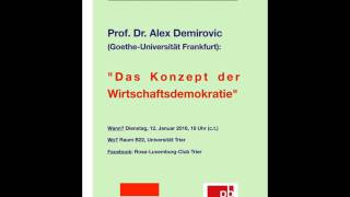 Alex Demirovic Das Konzept der Wirtschaftsdemokratie [upl. by Roch651]