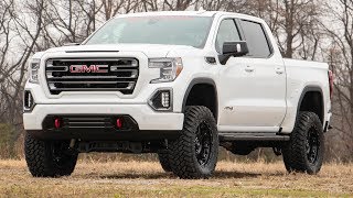 2019 GMC Sierra 1500 AT4 4inch Suspension Lift Kit by Rough Country [upl. by Cirilla]