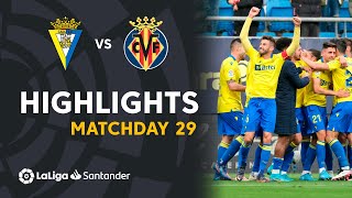 Resumen de Cádiz CF vs Villarreal CF 10 [upl. by Apilef]