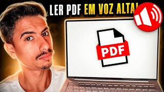 Como LER DOCUMENTOS em PDF EM VOZ ALTA no seu PC ou NOTEBOOK [upl. by Eecram279]