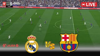 🔴LIVE  Real Madrid vs Barcelona  El Clasico La Liga 2425  Full Match  PES 21 Game Simulation [upl. by Irod]