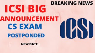 Breaking News  ICSI EXAM postponed  New Exam date sheet Released By ICSI  Don’t skip [upl. by Glaudia]