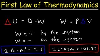 First Law of Thermodynamics Basic Introduction Physics Problems [upl. by Novak800]