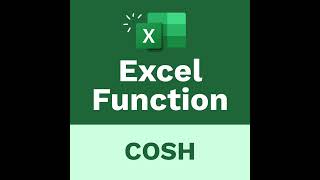 The Learnit Minute  COSH Function Excel Shorts [upl. by Ahsinhoj]