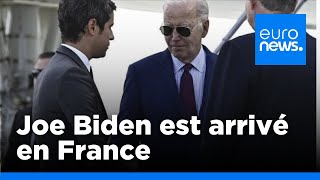 6 juin 1944  Joe Biden arrivé en France pour les commémorations  euronews 🇫🇷 [upl. by Darbie]