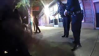 Bodycam video shows suspect chase in deadly Newark police shooting [upl. by Anaerb]