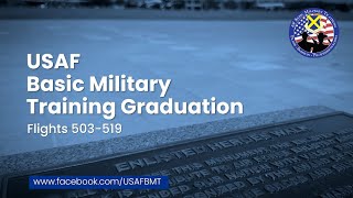 USAF Basic Military Training Graduation Ceremony Flights 503519  August 8 2024 [upl. by Ahsauqram]