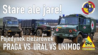 Stare ale jare Pojedynek ciężarówek PRAGA vs URAL vs UNIMOG [upl. by Ballinger]