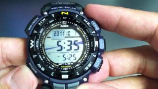 Casio Pathfinder PAG240B2 Compass Altimeter Watch [upl. by Wj804]