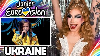 🇺🇦 Anastasia Dymyd  Kvitka  Ukraine  American Reacts to Junior Eurovision 2023 [upl. by Anauqaj675]