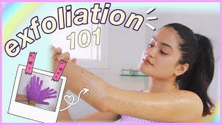 Exfoliation 101  How to exfoliate properly to reduce tan amp prevent ingrowns  nishkabhura [upl. by Llennahc]