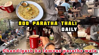 25 Rs me Chandigarh ka famous Paratha 🫓 Dalgona Coffee ☕️ ❤️Badlu Sahu Paratha stall [upl. by Bernarr]