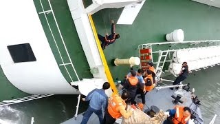 South Korean Ferry Video Captures Captain Lee Joon Seok Abandoning Sinking Sewol [upl. by Ardnasak]