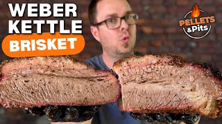 FULL TUTORIAL  How to Cook Brisket on a Weber Kettle Charcoal Grill  STEP BY STEP [upl. by Ariane]