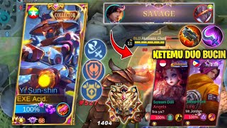 SAVAGE😱 GINI CARA LAWAN COMBO DUO BUCIN YANG LAGO OP TUTORIAL TOP GLOBAL YSS  Mobile Legends [upl. by Helbonnah]