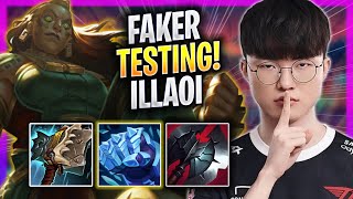 FAKER TESTING ILLAOI IN KOREA SOLOQ  T1 Faker Plays Illaoi TOP vs Maokai  Bootcamp 2023 [upl. by Onilegna]