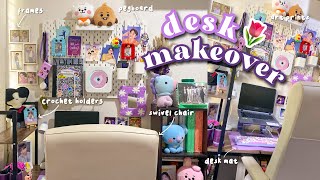 SMALL DESK MAKEOVER kpop and pinterest inspired skådis pegboard 🌷 organizing ikea and shopee haul 🛒 [upl. by Casimire]