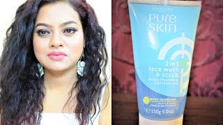 Oriflame Pure Skin 2in1 Face Wash and Scrub Review [upl. by Nage]