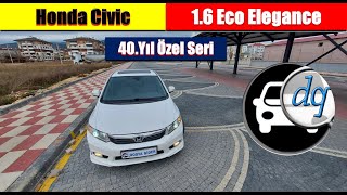 Honda Civic fb7 16 Eco Elegance Detaylı İnceleme ve Test Sürüşü  40Yıla Özel Seri [upl. by Efram740]