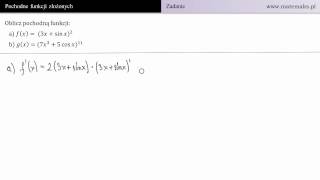 Pochodna funkcji złożonej  zadanie 2 [upl. by Carrick]