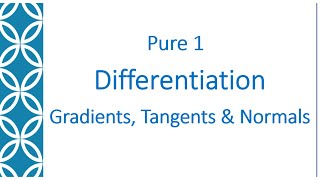 51 Finding Gradients  Differentiation  Ex1  Pure1 [upl. by Ardnaxela440]