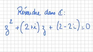 Post Bac  2 équations du 2nd degré à coefficients complexes [upl. by Kusin]