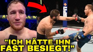 Justin Gaethje SPRICHT über SEINE NIEDERLAGE gegen KHABIB [upl. by Eceryt]