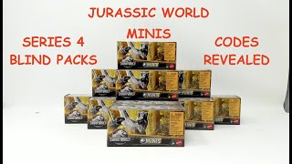 JURASSIC WORLD SERIES 4 BLIND BOX MINIS UNBOXING AND CODES [upl. by Sunderland]