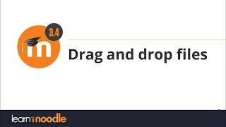 Dragging and dropping files Moodle 34 [upl. by Ennahs]