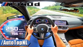 BMW M340d G21  TOP SPEED on Autobahn NO SPEED LIMIT by AutoTopNL [upl. by Montfort]