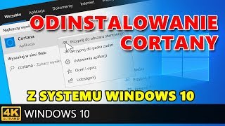 Odinstalowanie oraz usunięcie Cortany z systemu Windows 10 w wersji 2004 [upl. by Kus927]