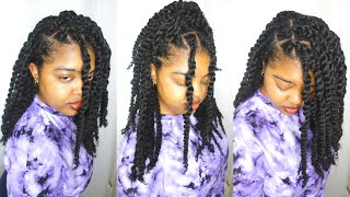 TWO STRAND TWISTS with extensions 💜 soft afro twists natural hair summer protective hairstyle [upl. by Smoot]