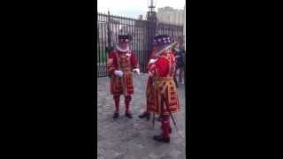 Yeomen  Beefeaters Guarding Tower of London [upl. by Anayrb492]