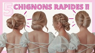 Tutoriel CHIGNON SIMPLE chignon facile et rapide à faire soi meme CHIGNON MARIAGE coiffure de soirée [upl. by Abebi]