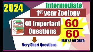 Inter 2024 Zoology First Year Important Questions [upl. by Oirromed]