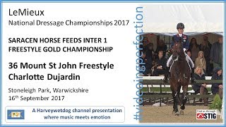 Charlotte Dujardin  Mount St John Freestyle Intr I FS LeMieux National Dressage Championships 2017 [upl. by Ihsar320]