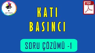 Katı Basıncı Soru Çözümü  PDF  TYT Fizik 2022 [upl. by Olrak695]