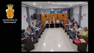 Pleno Extraordinario Ayuntamiento Massamagrell 4112024 [upl. by Yrellam]