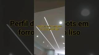 perfil de Led e spots leds em forro liso de gesso com sanca interiordesign design bemestar [upl. by Sungam]