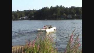 Amphicar 770 goes for a swim in Rock Pond GeorgetownMA 072010 [upl. by Hemphill]