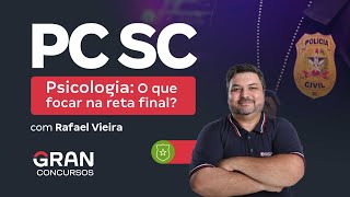 Concurso PC SC  Psicologia O que focar na reta final [upl. by Feinstein]