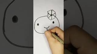 Bunny Face Drawing 💫💝How to draw a Bunny ❤️💫shorts short viral [upl. by Atirma]