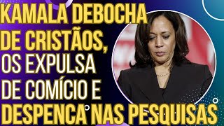 DEU RUIM Kamala debocha de cristãos os expulsa de comício e DESPENCA IMEDIATAMENTE nas pesquisas [upl. by Anerres449]