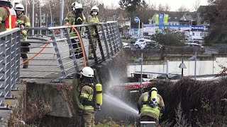 Flächenbrand an Siegburger Bahnhof am 141220 [upl. by Lontson]