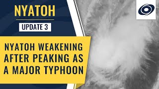 Nyatoh weakening after peaking as a Major Typhoon  December 4th 2021 [upl. by Atkinson]