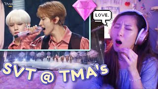 SEVENTEEN  TMAs Performing Kidult  Fallin Flower Korean Version  Fearless LIVE 💎 REACTION [upl. by Merete]