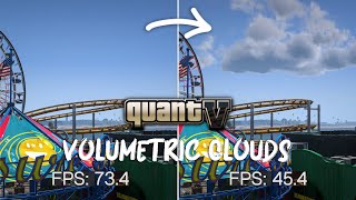 GTA 5 QuantV Volumetric Clouds FPS Impact Benchmark Comparision Vanilla vs Volumetric Clouds [upl. by Othe20]