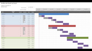 Criando um Gráfico de Gantt no Excel [upl. by Atikahc807]