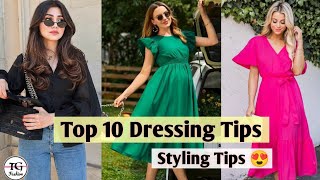 Top 10 Dressing Tips For Women Dressing Sense For Girls Styling Tips fashion [upl. by Gerlac22]